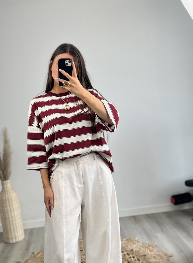 Striped Shirt Bordeaux