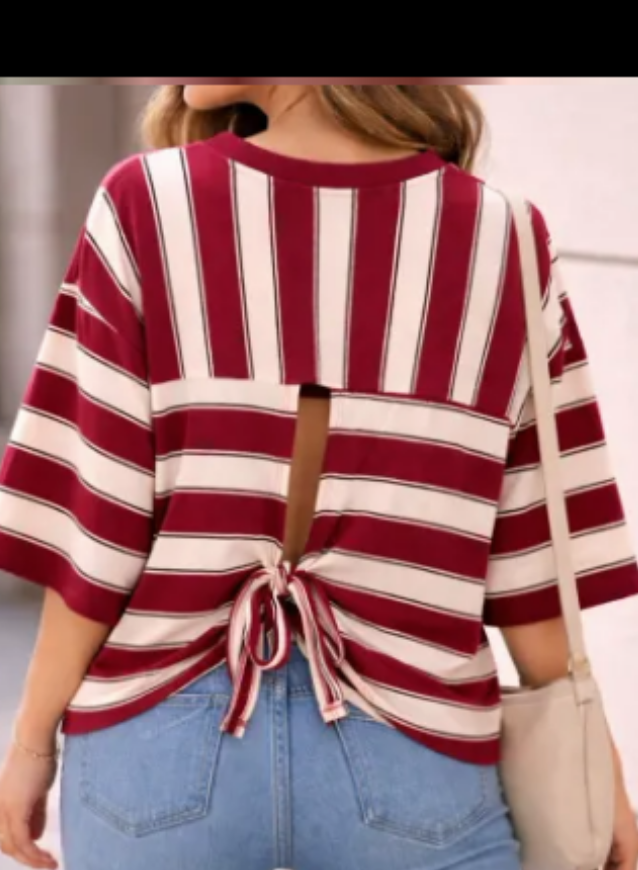 Striped Shirt Bordeaux