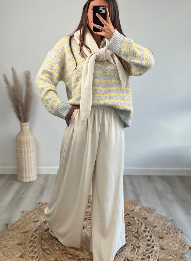 SYLVIE - Broek Ecru