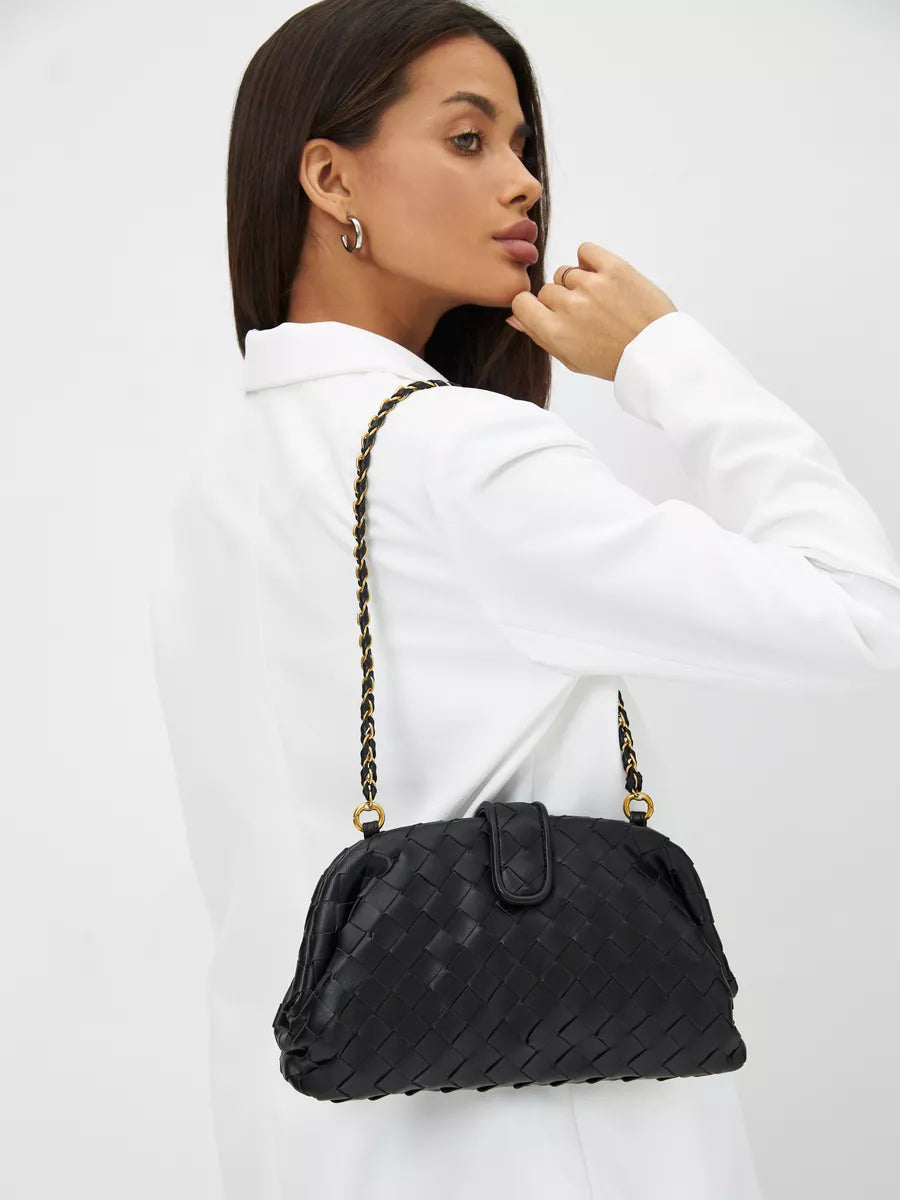 Tessa woven clutch
