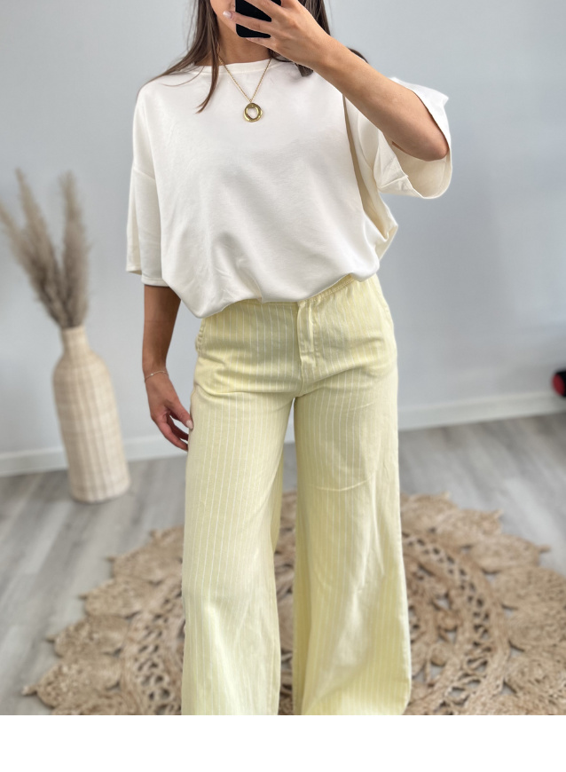 Yellow Striped Pants
