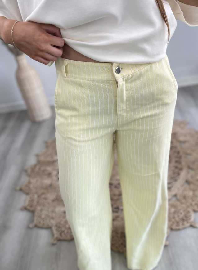 Yellow Striped Pants
