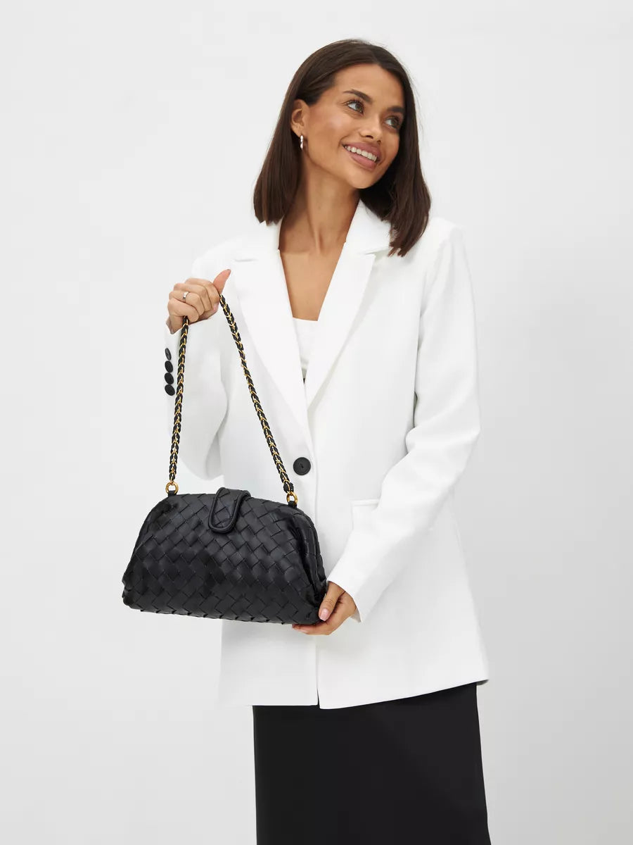 Tessa woven clutch