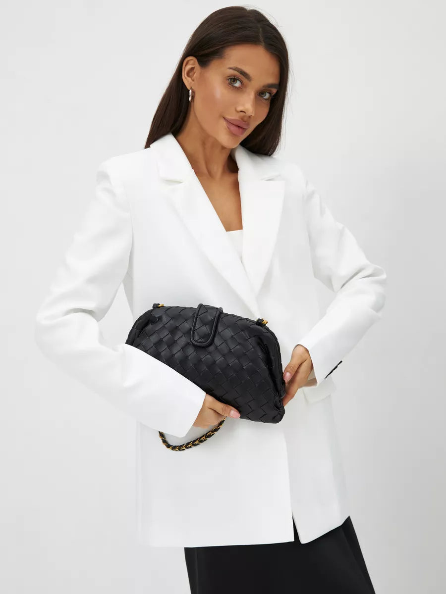 Tessa woven clutch
