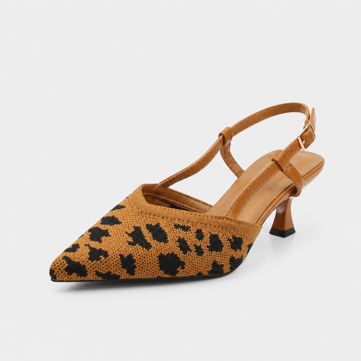 Luna | Slingback Kitten Heel Leopard