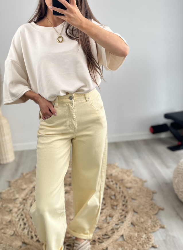 AILY - Balloon Jeans Butter Yellow