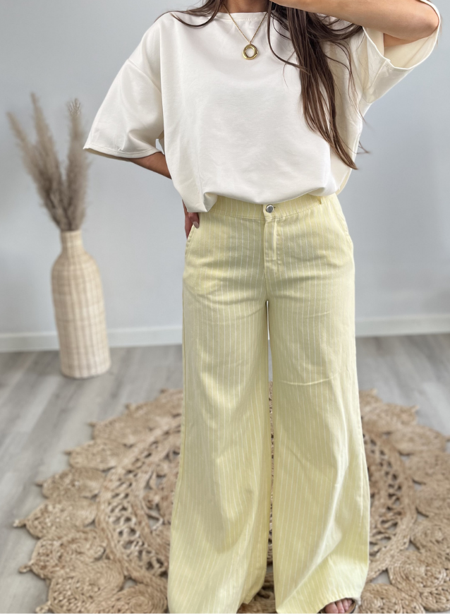 Yellow Striped Pants