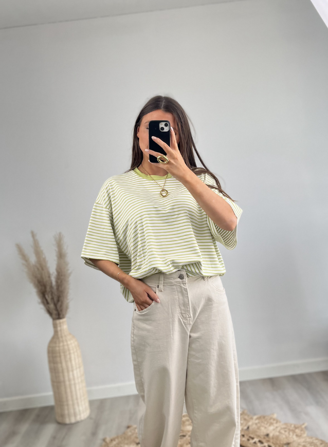 Striped Shirt Olive
