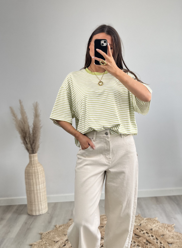 Striped Shirt Olive