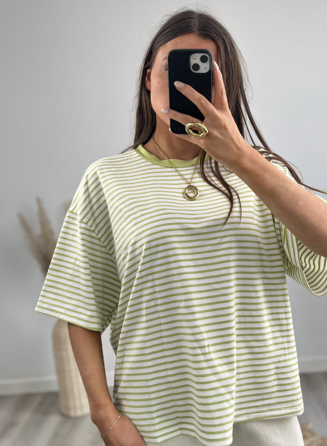 Striped Shirt Olive